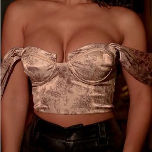 LILA SATIN CORSET TOP- MYOUTFITONLINE